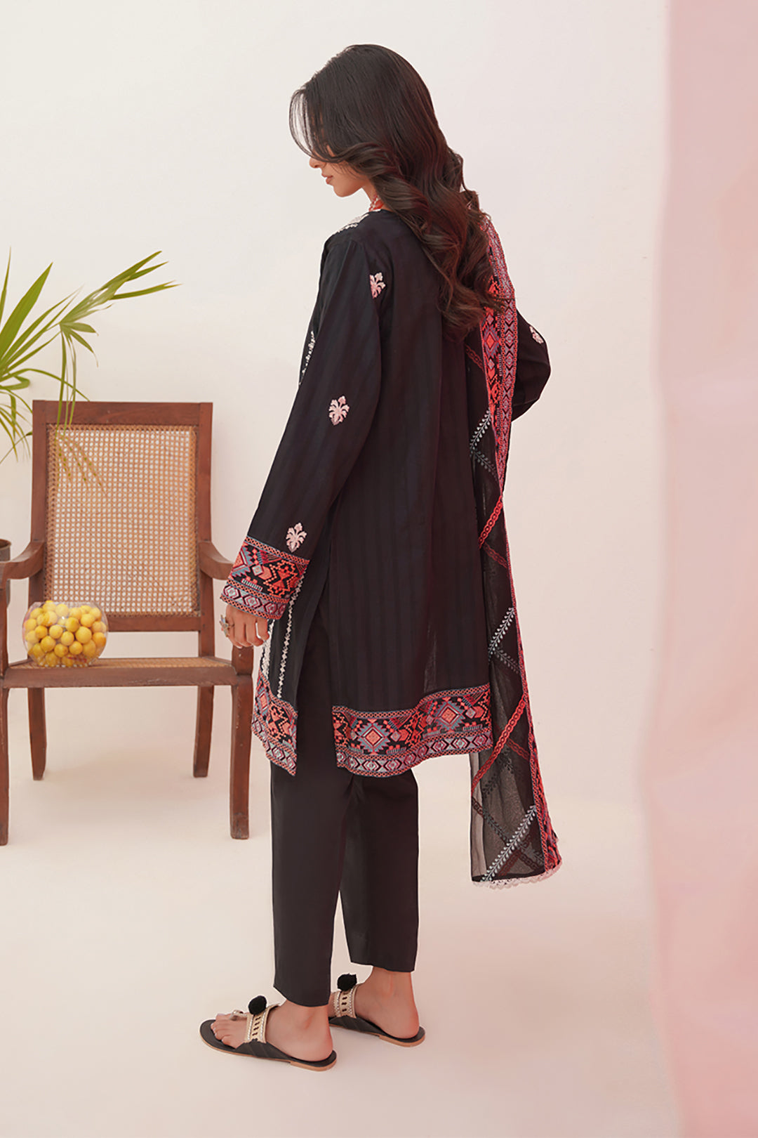 Zellbury | Unstitched 3 Piece Lawn | Embroidered Shirt Shalwar Dupatta - 0360