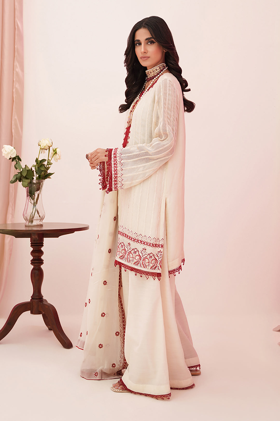 Zellbury | Unstitched 3 Piece Khaddi | Embroidered Shirt Shalwar Dupatta - 0363