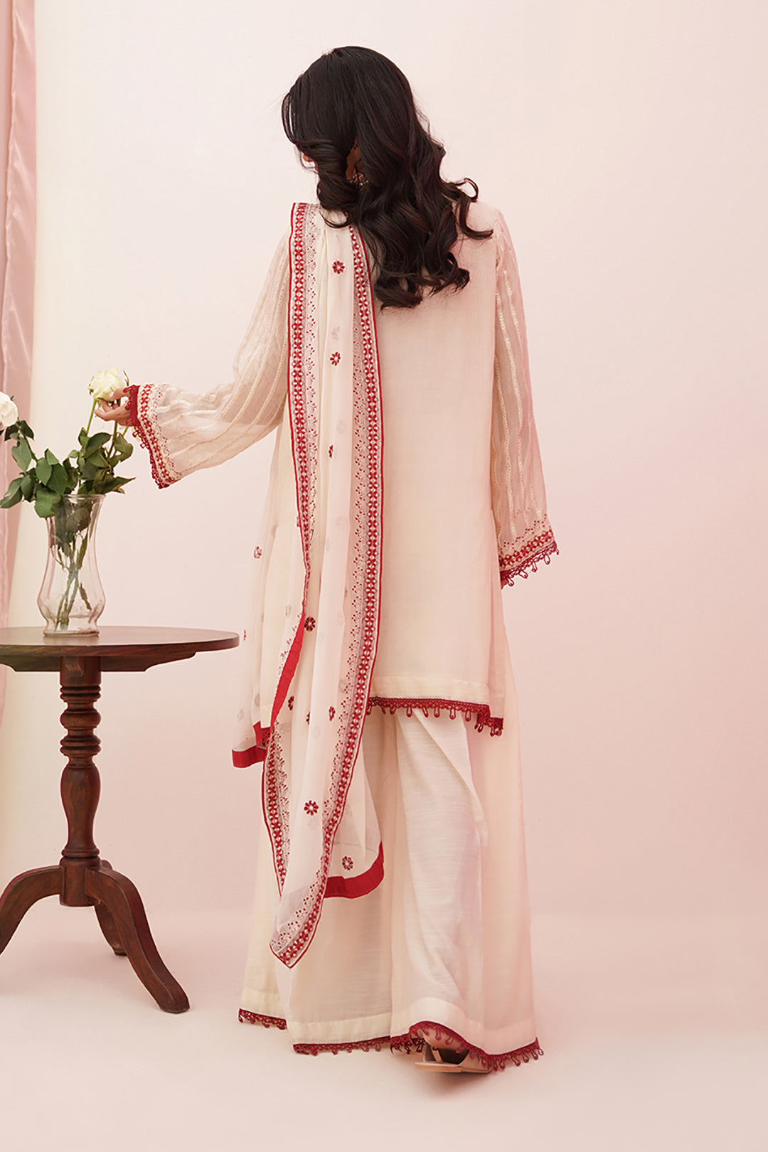 Zellbury | Unstitched 3 Piece Khaddi | Embroidered Shirt Shalwar Dupatta - 0363