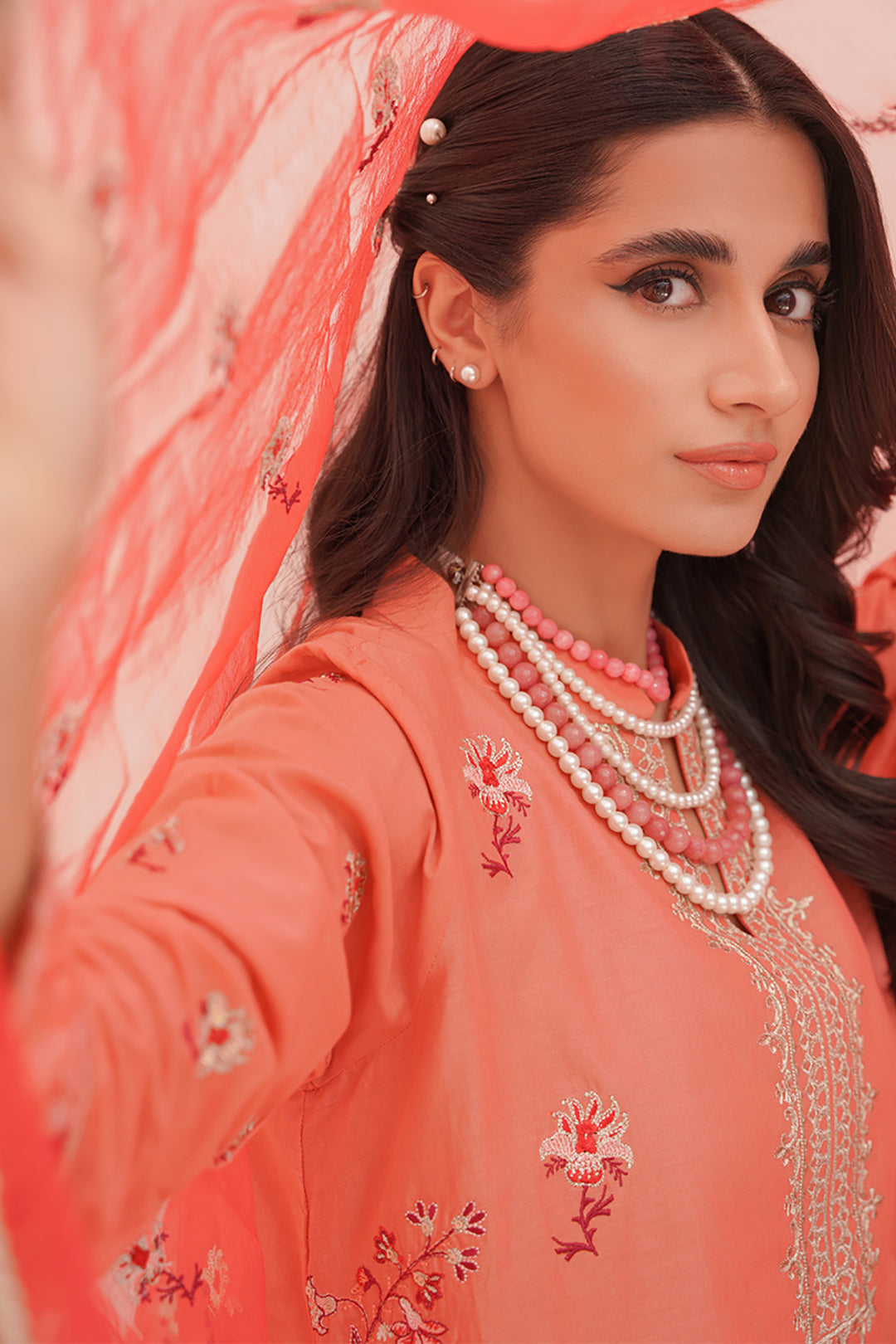Zellbury | Unstitched 3 Piece Lawn | Embroidered Shirt Shalwar Dupatta - 0365