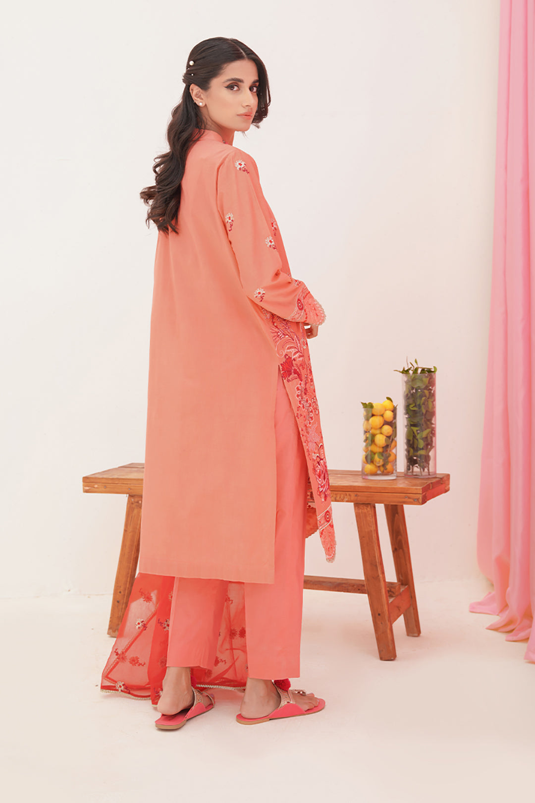 Zellbury | Unstitched 3 Piece Lawn | Embroidered Shirt Shalwar Dupatta - 0365