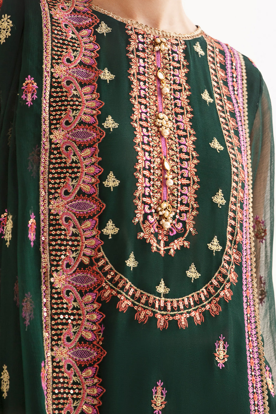 Zellbury | Unstitched 3 Piece | Embroidered Shirt Shalwar Dupatta - 0294
