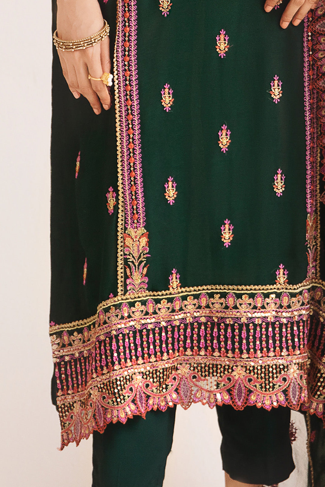 Zellbury | Unstitched 3 Piece | Embroidered Shirt Shalwar Dupatta - 0294