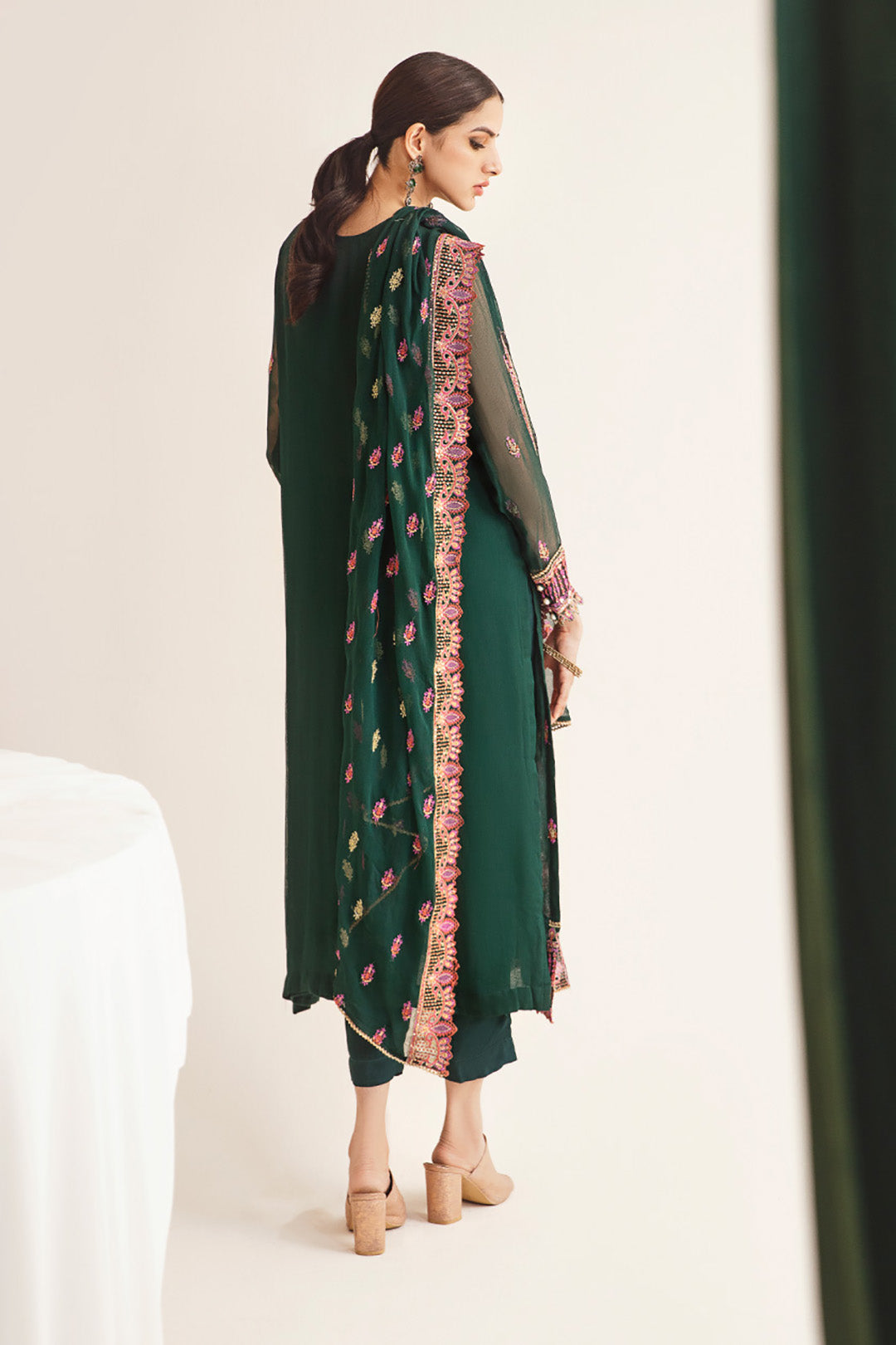Zellbury | Unstitched 3 Piece | Embroidered Shirt Shalwar Dupatta - 0294
