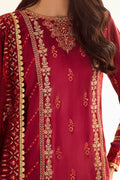 Zellbury | Unstitched 3 Piece Raw Silk | Embroidered Shirt Shalwar Dupatta - 0297