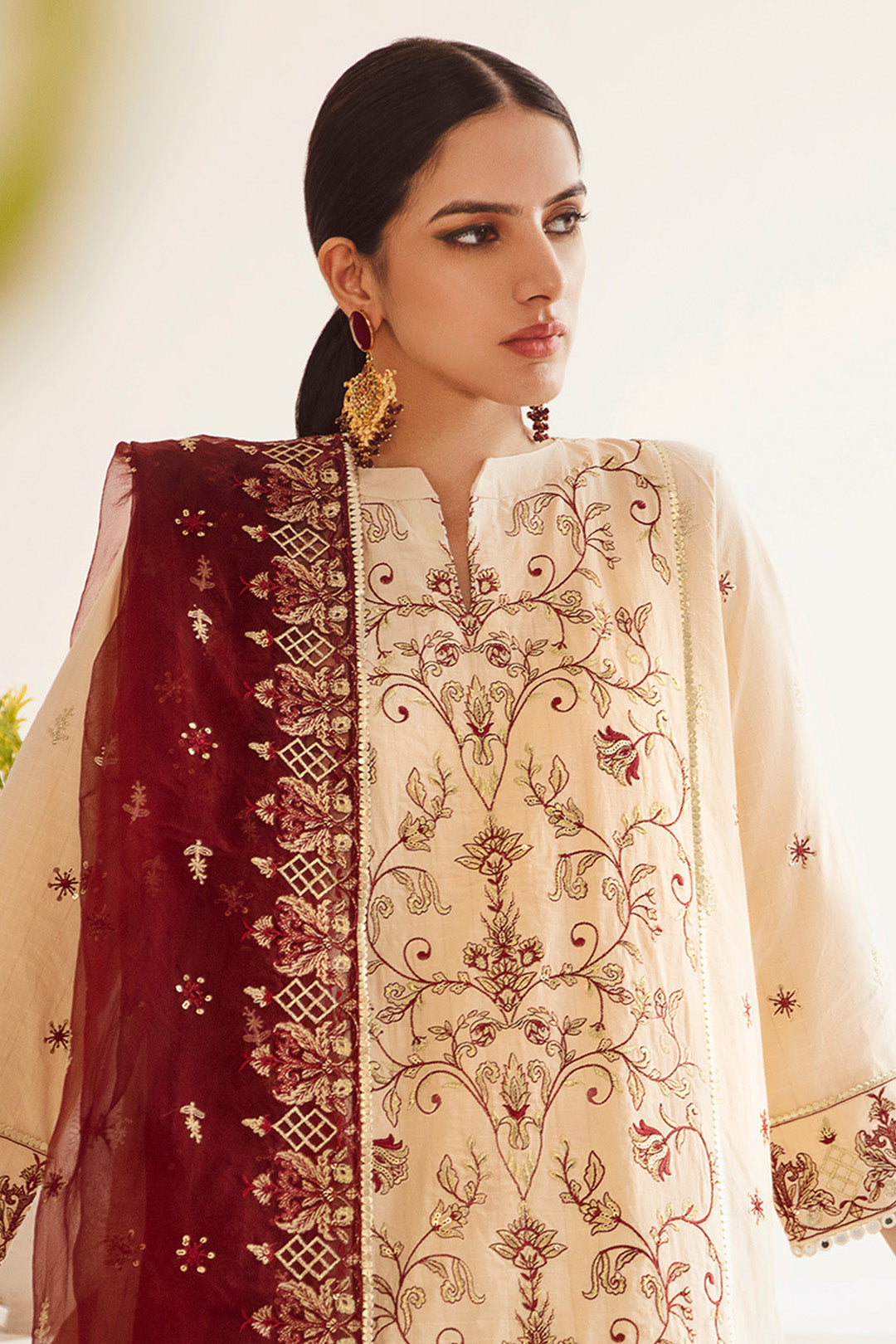 Zellbury | Unstitched 3 Piece Dobby | Embroidered Shirt Shalwar Dupatta - 0301 Default Title