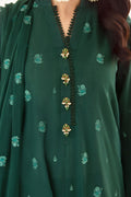Zellbury | Unstitched 3 Piece Khaddar | Embroidered Shirt Shalwar Dupatta - 0302
