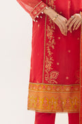 Zellbury | Unstitched 3 Piece Organza | Embroidered Shirt Shalwar Dupatta - 0303
