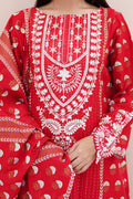 Zellbury | Unstitched 3 Piece Lawn | Embroidered Shirt Shalwar Dupatta - 0195