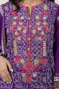Zellbury | Unstitched 3 Piece Lawn | Embroidered Shirt Shalwar Dupatta - 0196