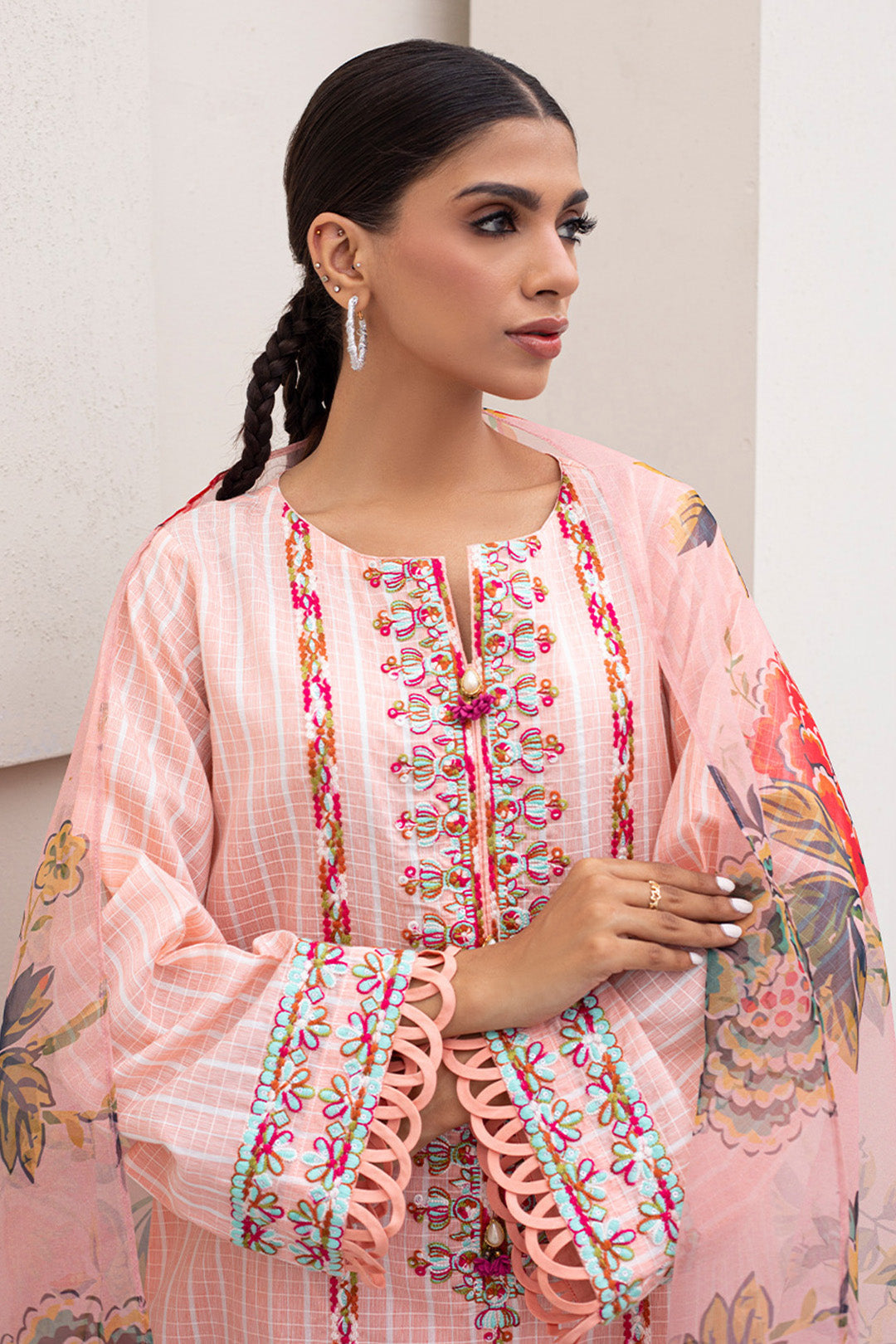 Zellbury | Unstitched 3 Piece Jacquard | Embroidered Shirt Shalwar Dupatta - 0286 Default Title