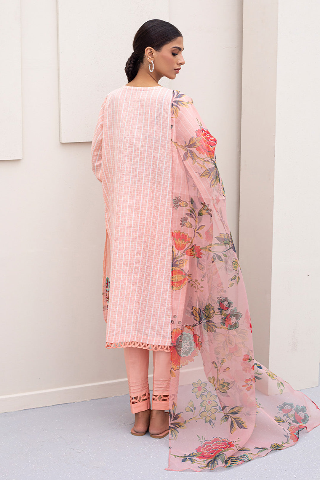 Zellbury | Unstitched 3 Piece Jacquard | Embroidered Shirt Shalwar Dupatta - 0286