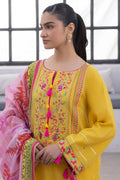 Zellbury | Unstitched 3 Piece Yellow | Embroidered Shirt Shalwar Dupatta - 1126 Default Title
