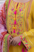 Zellbury | Unstitched 3 Piece Yellow | Embroidered Shirt Shalwar Dupatta - 1126