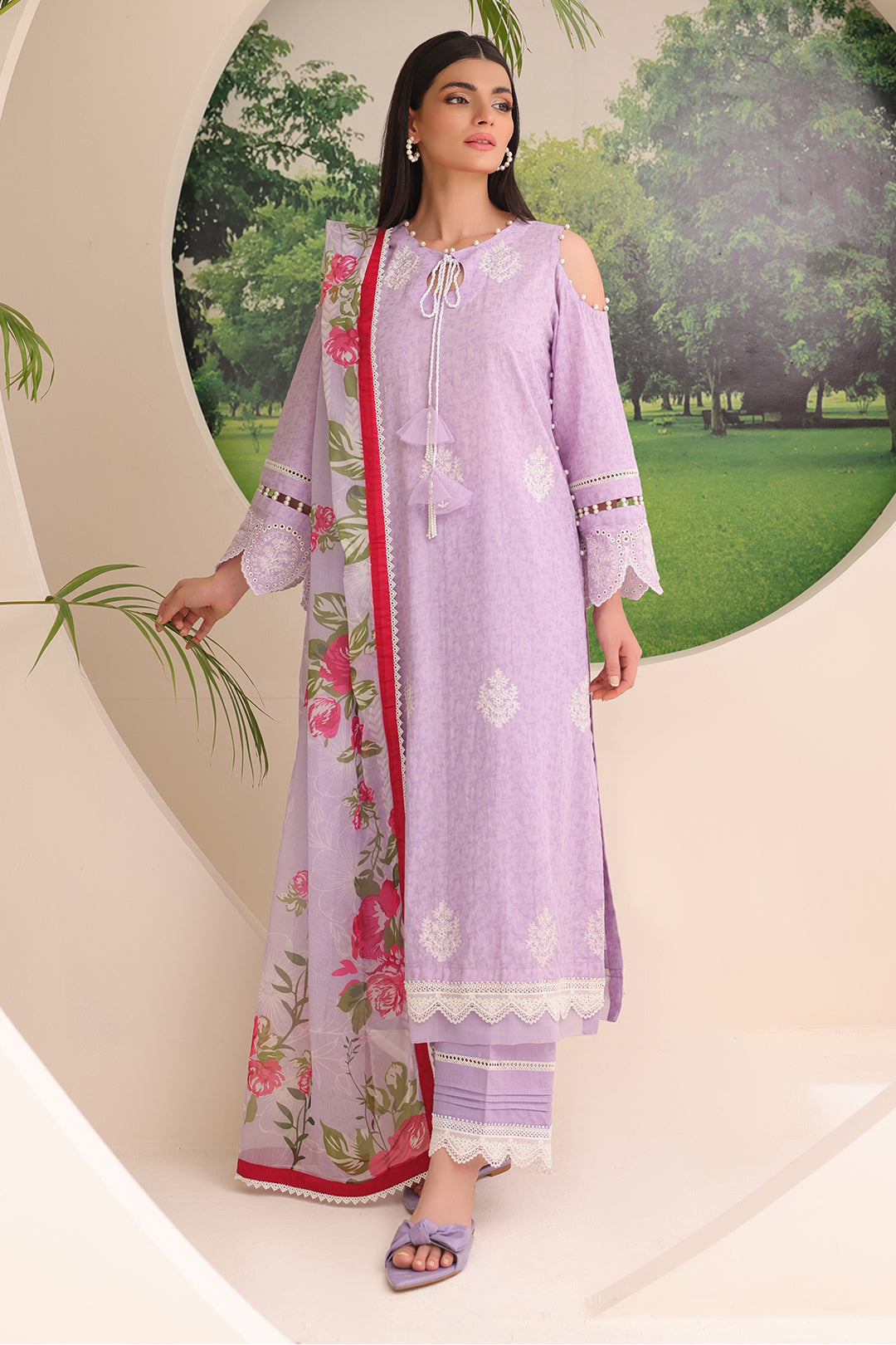 Zellbury | Unstitched 3 Piece Jacquard | Embroidered Shirt Shalwar Dupatta - 1764 Default Title