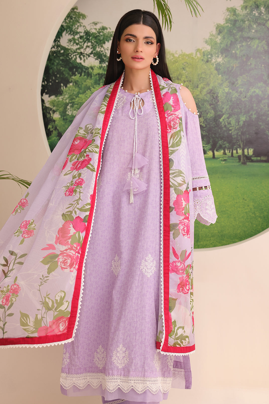 Zellbury | Unstitched 3 Piece Jacquard | Embroidered Shirt Shalwar Dupatta - 1764