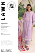 Zellbury | Unstitched 3 Piece Jacquard | Embroidered Shirt Shalwar Dupatta - 1764