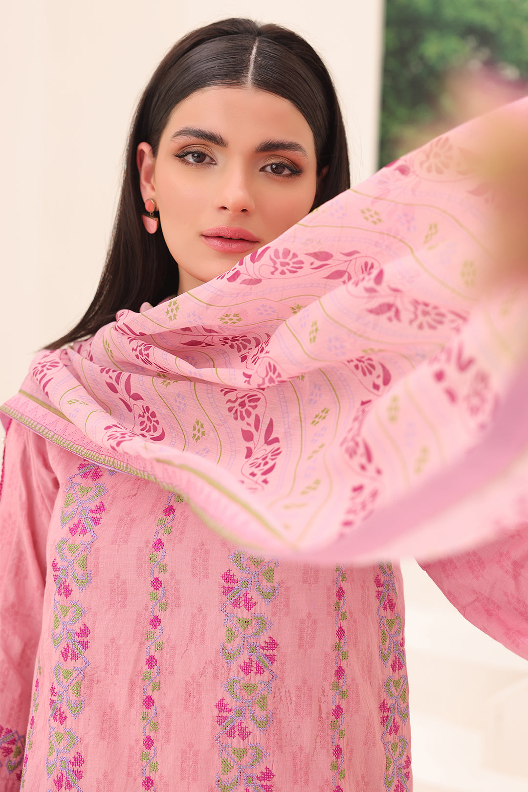Zellbury | Unstitched 3 Piece Jacquard | Embroidered Shirt Shalwar Dupatta - 1765