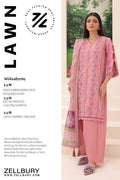 Zellbury | Unstitched 3 Piece Jacquard | Embroidered Shirt Shalwar Dupatta - 1765