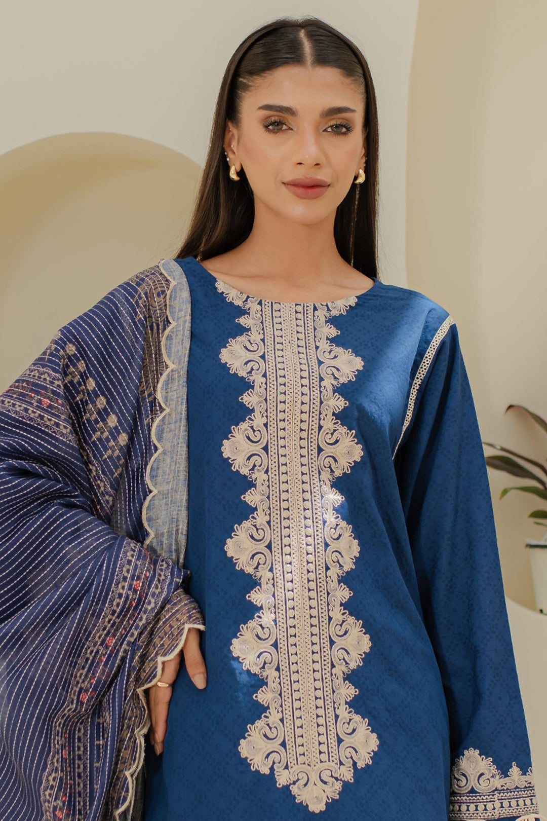 Zellbury | Unstitched 3 Piece Jacquard | Embroidered Shirt Shalwar Dupatta - 1767 Default Title