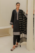 Zellbury | Unstitched 3 Piece Green | Embroidered Shirt Shalwar Dupatta - 1768