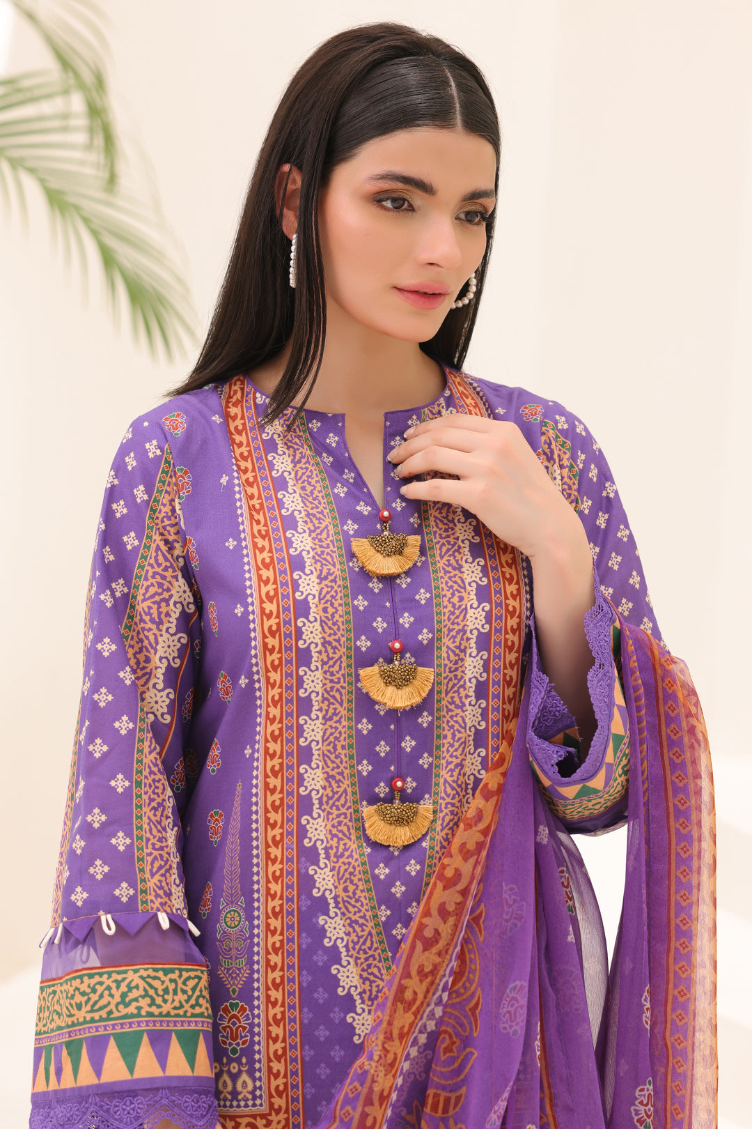 Zellbury | Unstitched 3 Piece Lawn | Shirt Shalwar Dupatta - 1189 Default Title