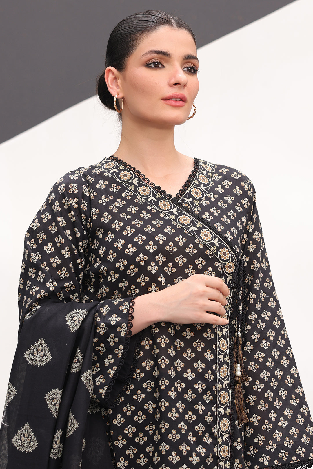 Zellbury | Unstitched 3 Piece Lawn | Shirt Shalwar Dupatta - 1507 Default Title