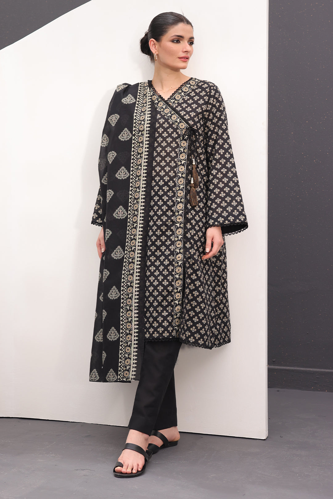 Zellbury | Unstitched 3 Piece Lawn | Shirt Shalwar Dupatta - 1507 Default Title