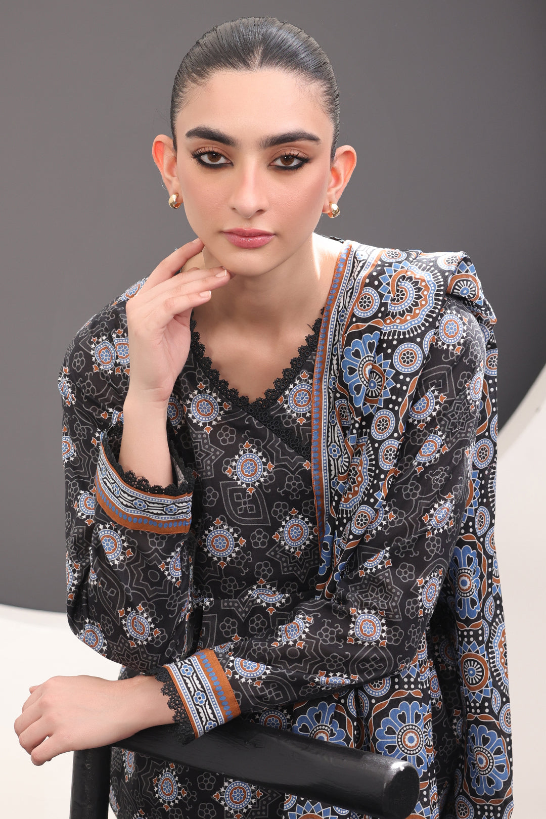 Zellbury | Unstitched 3 Piece Lawn | Shirt Shalwar Dupatta - 1508 Default Title