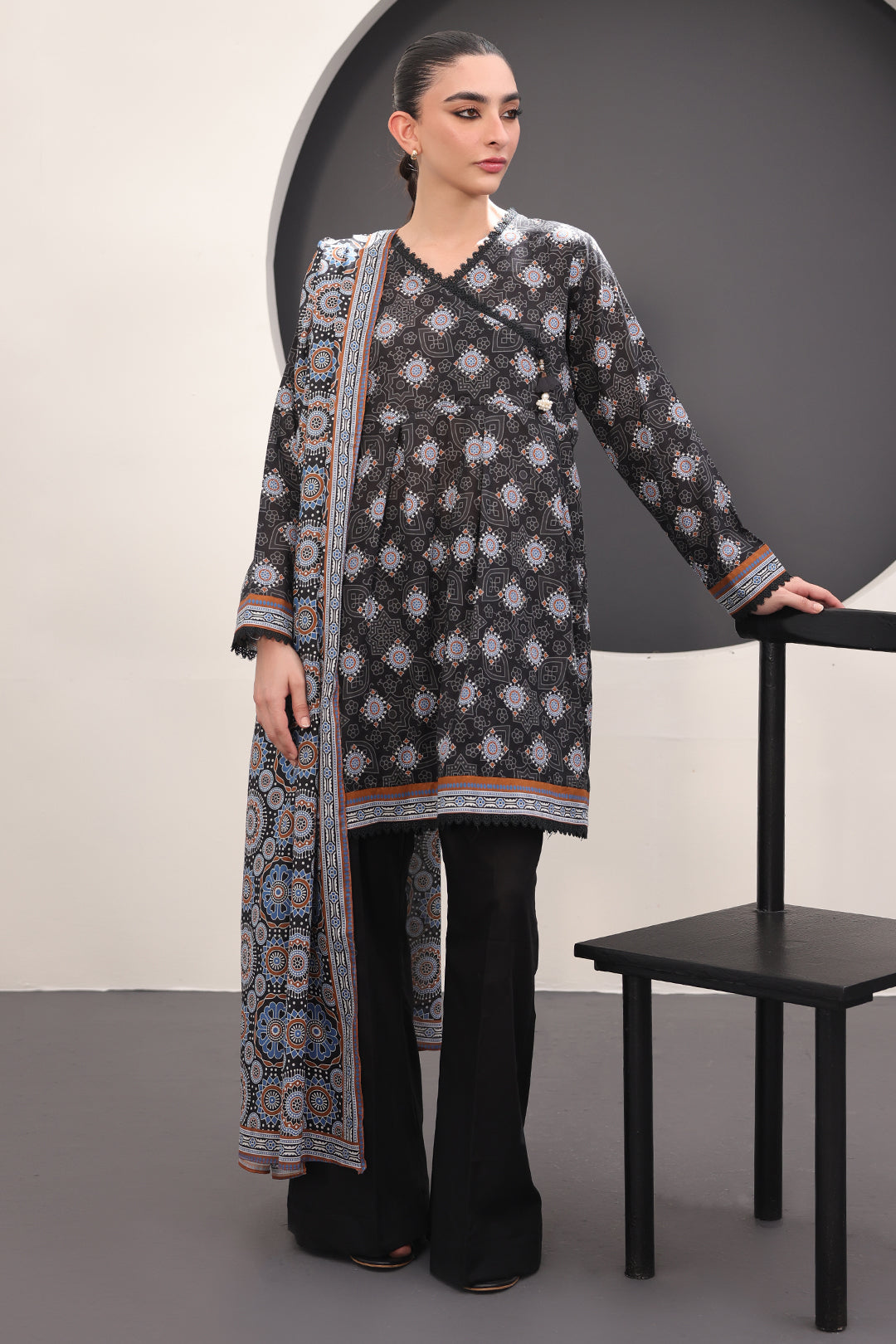 Zellbury | Unstitched 3 Piece Lawn | Shirt Shalwar Dupatta - 1508 Default Title