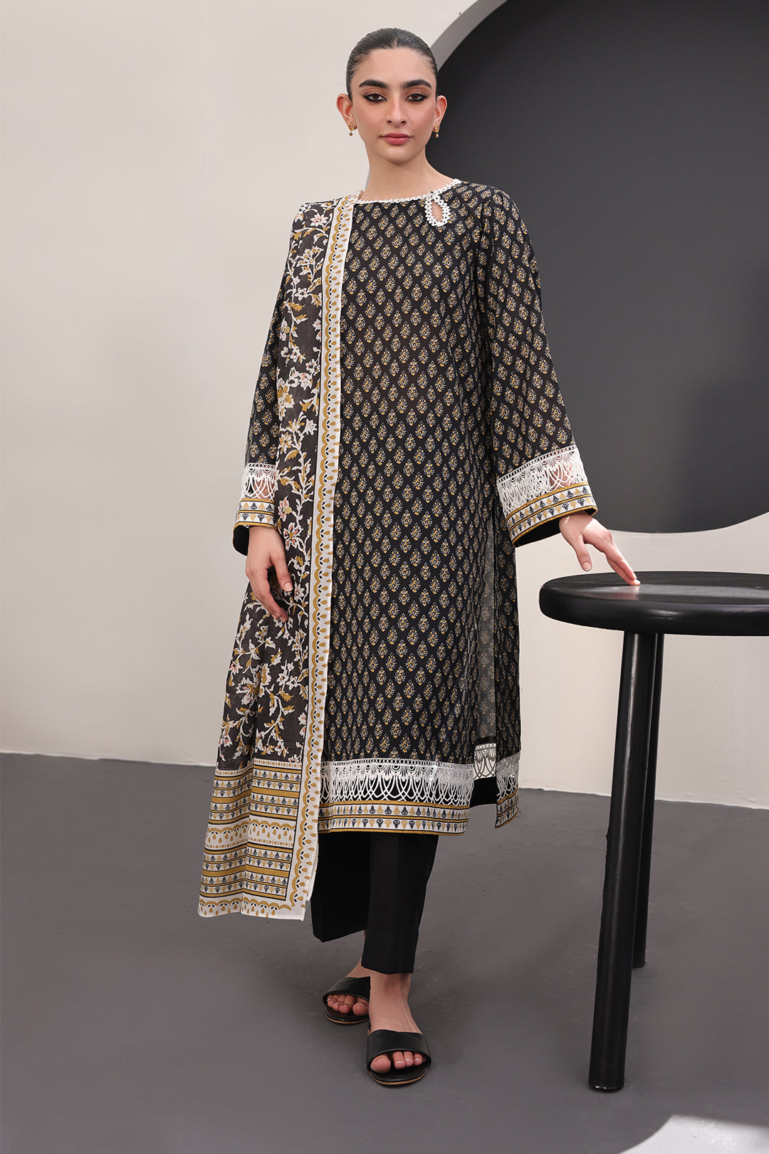 Zellbury | Unstitched 3 Piece Lawn | Shirt Shalwar Dupatta - 1515 Default Title