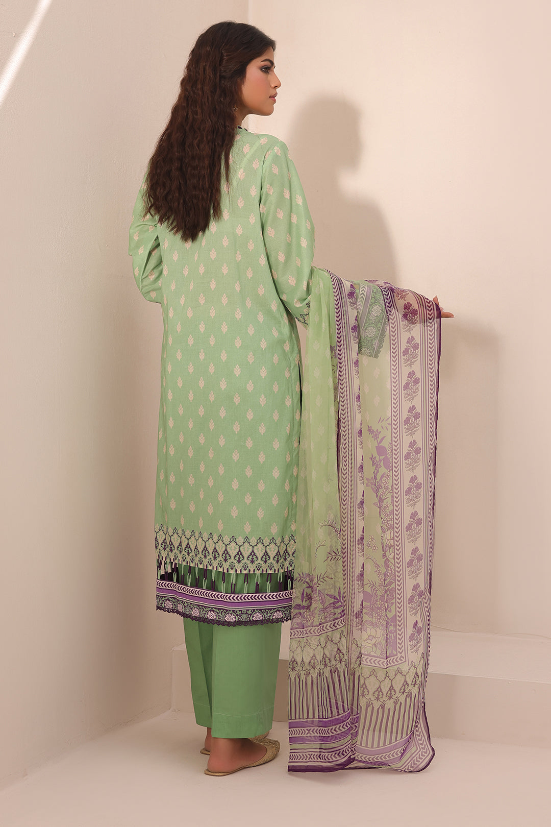 Zellbury | Unstitched 3 Piece Lawn | Shirt Shalwar Dupatta - 1696