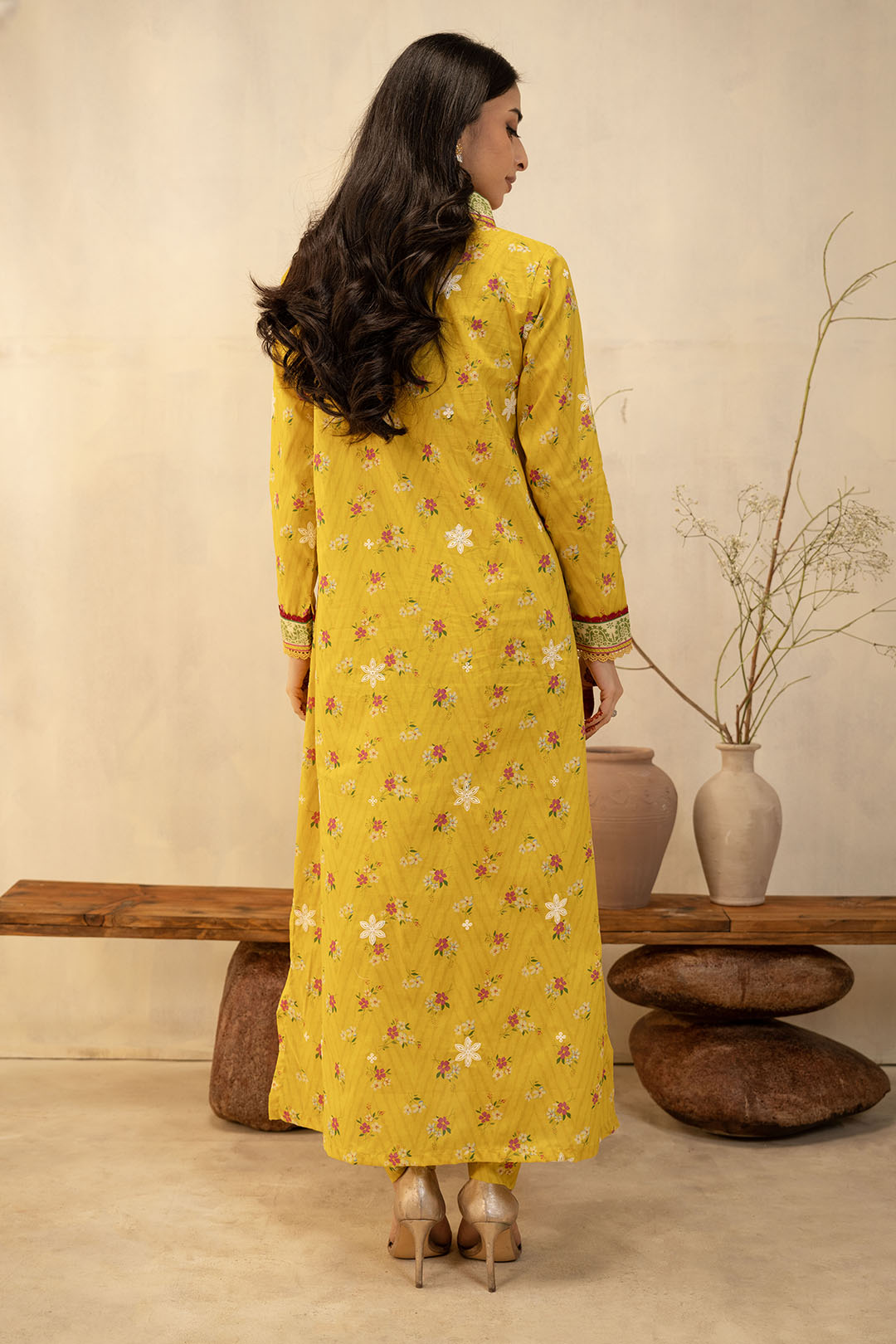 Zellbury | Unstitched 2 Piece Lawn | Embroidered Shirt Shalwar - 0098