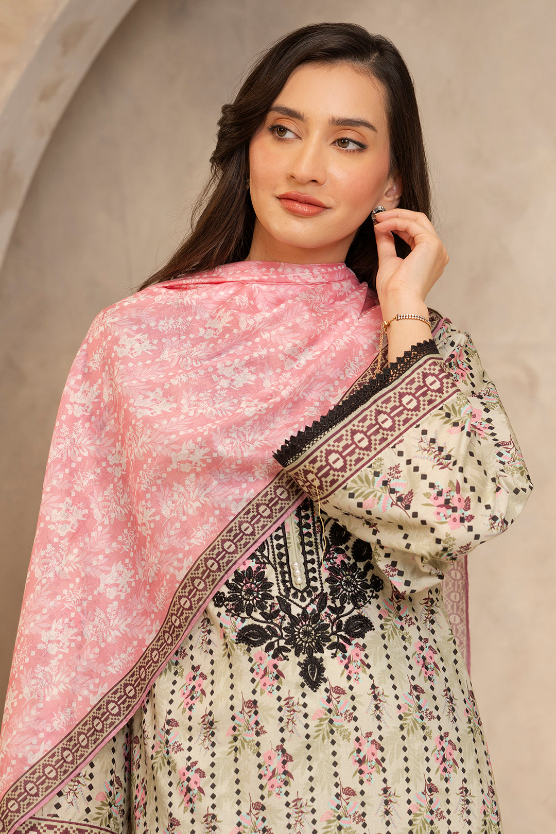 Zellbury | Unstitched 2 Piece Lawn | Embroidered Shirt Dupatta - 0103 Default Title