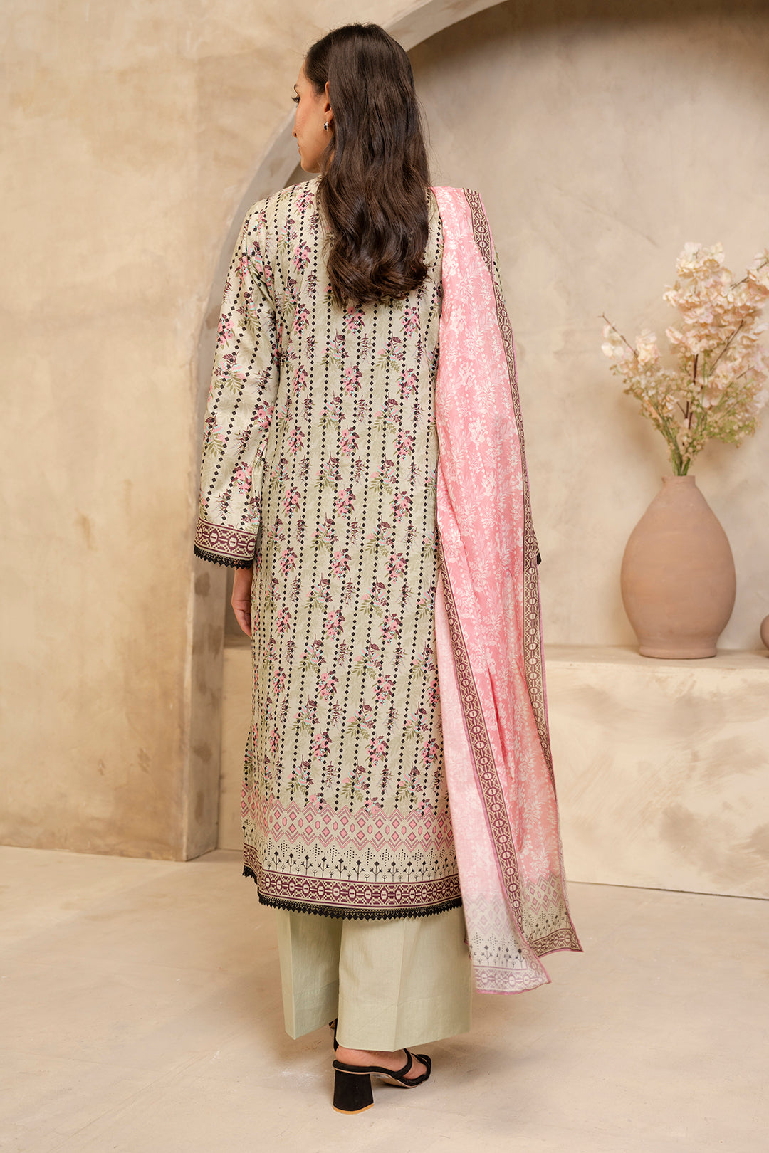 Zellbury | Unstitched 2 Piece Lawn | Embroidered Shirt Dupatta - 0103