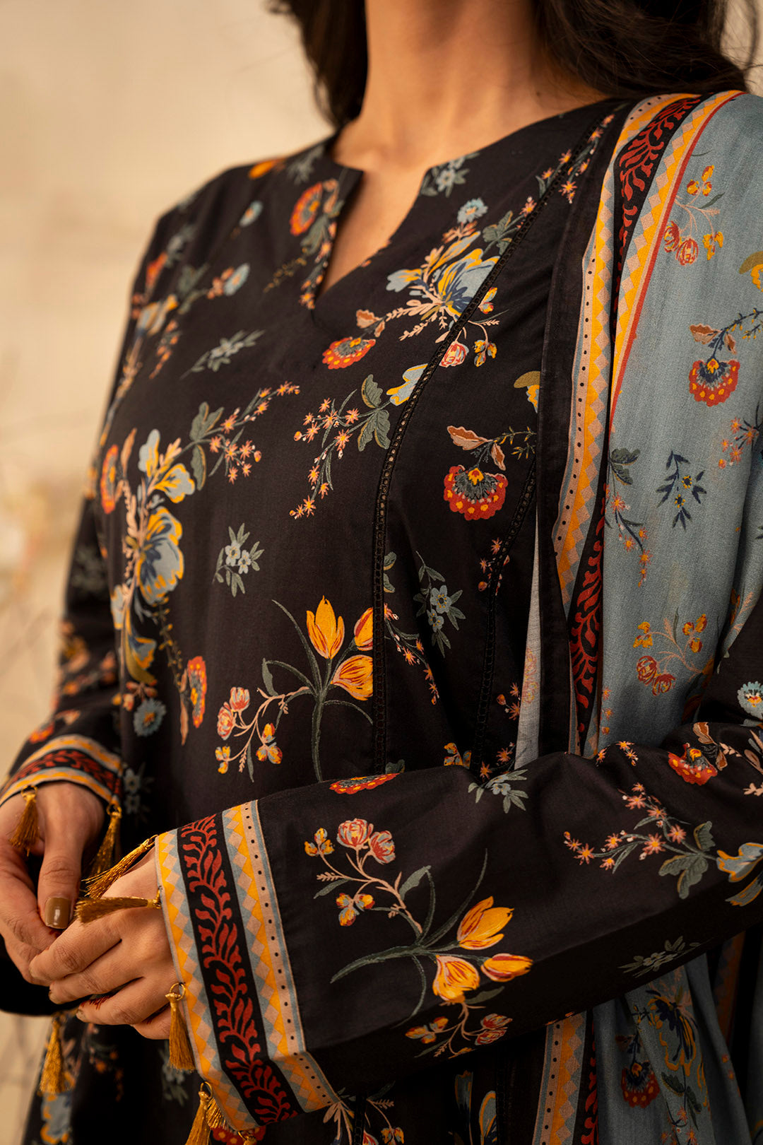 Zellbury | Unstitched 2 Piece Lawn | Shirt Dupatta - 0007