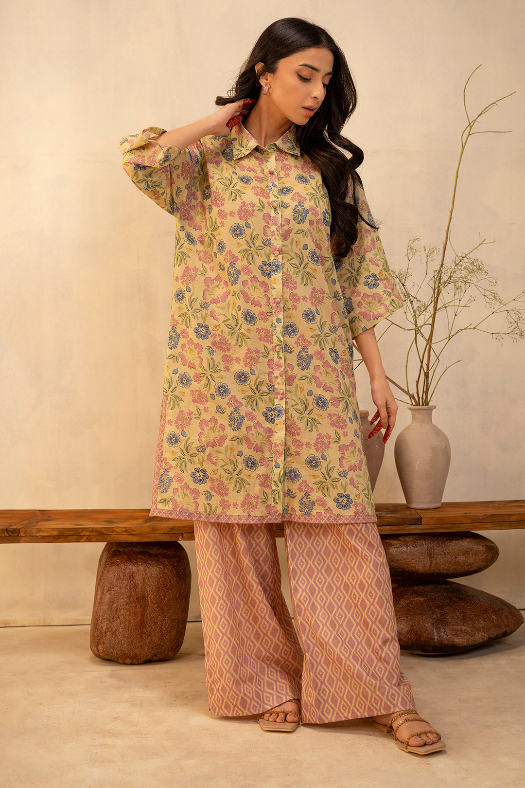 Zellbury | Unstitched 2 Piece Lawn | Shirt Shalwar - 0013