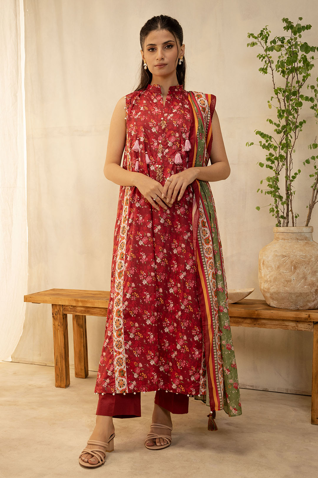 Zellbury | Unstitched 2 Piece Lawn | Shirt Dupatta - 0087