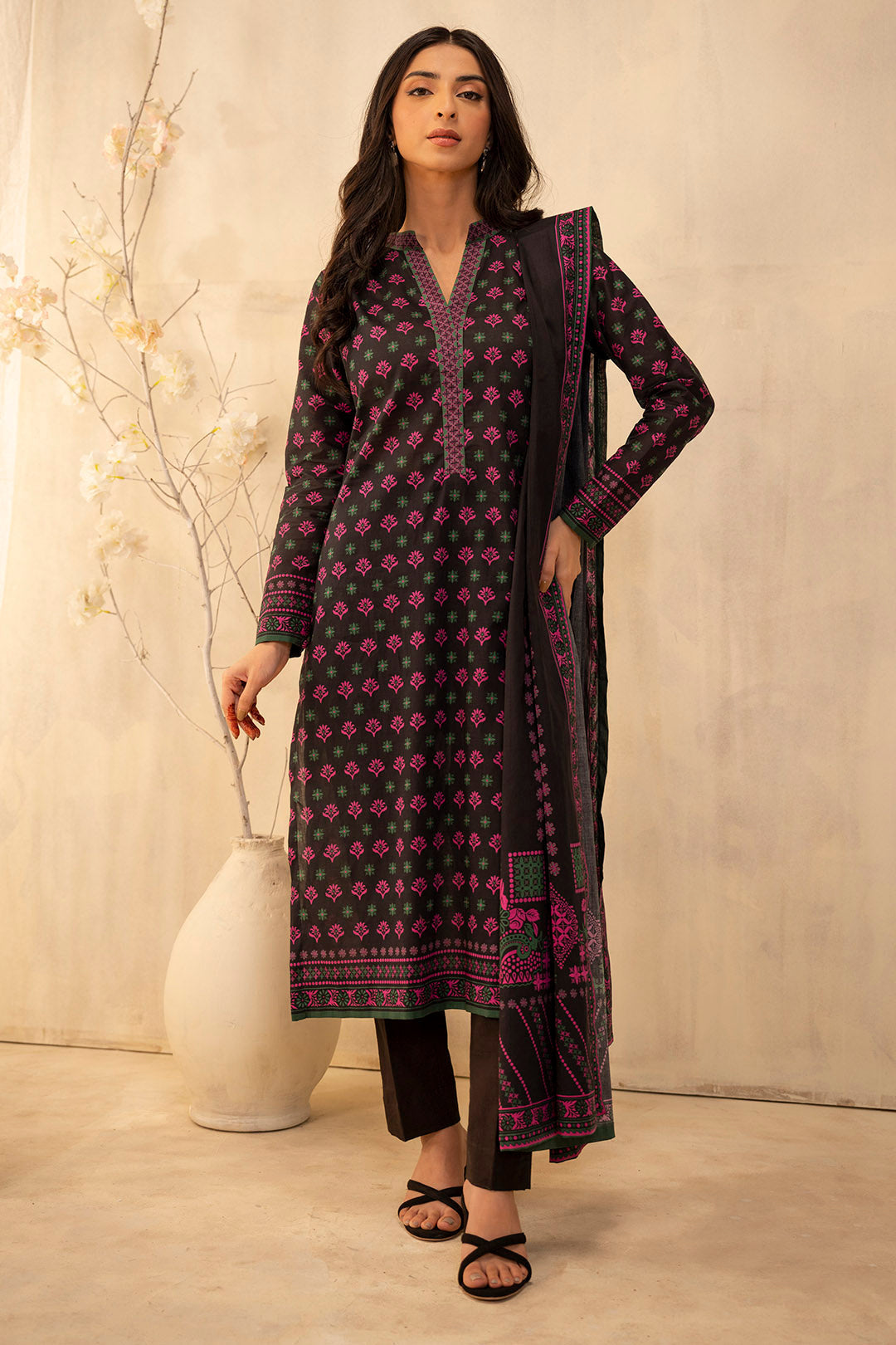 Zellbury | Unstitched 2 Piece Lawn | Shirt Dupatta - 0088