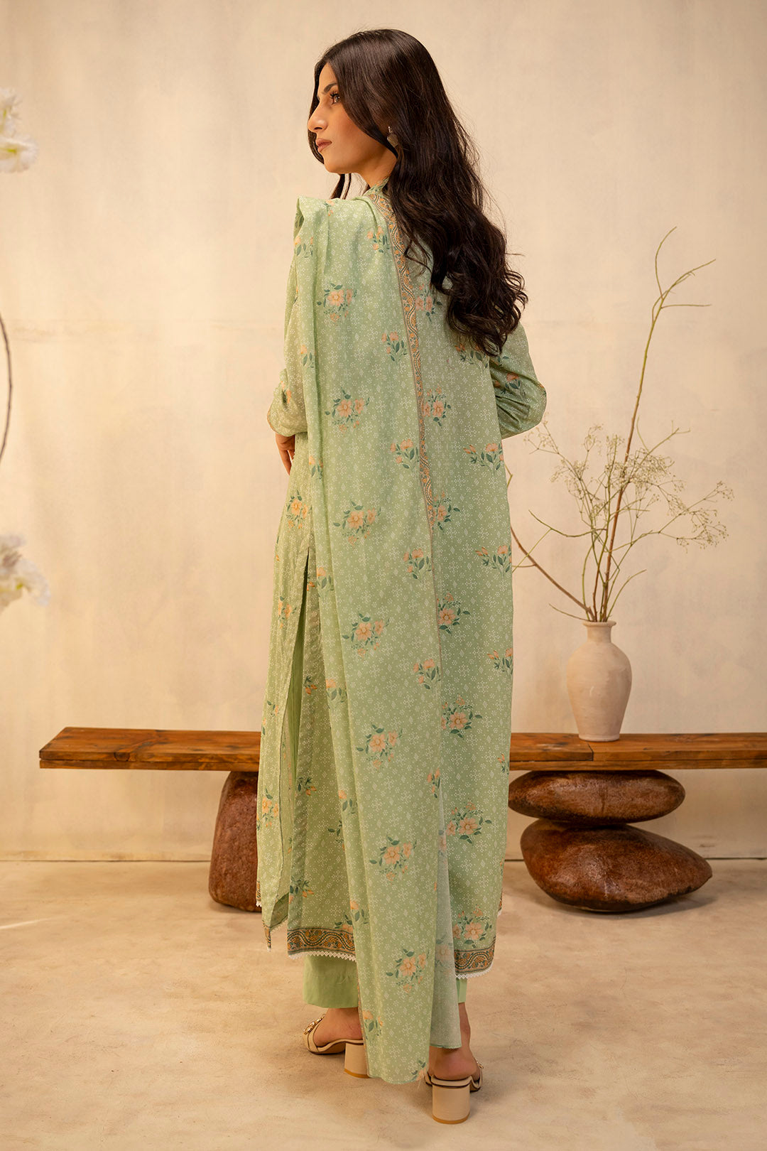 Zellbury | Unstitched 3 Piece Lawn | Shirt Shalwar Dupatta - 0025
