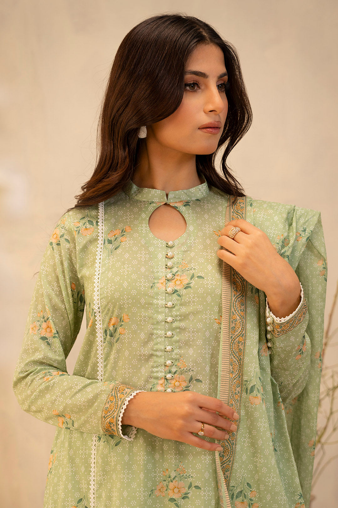 Zellbury | Unstitched 3 Piece Lawn | Shirt Shalwar Dupatta - 0025 Default Title