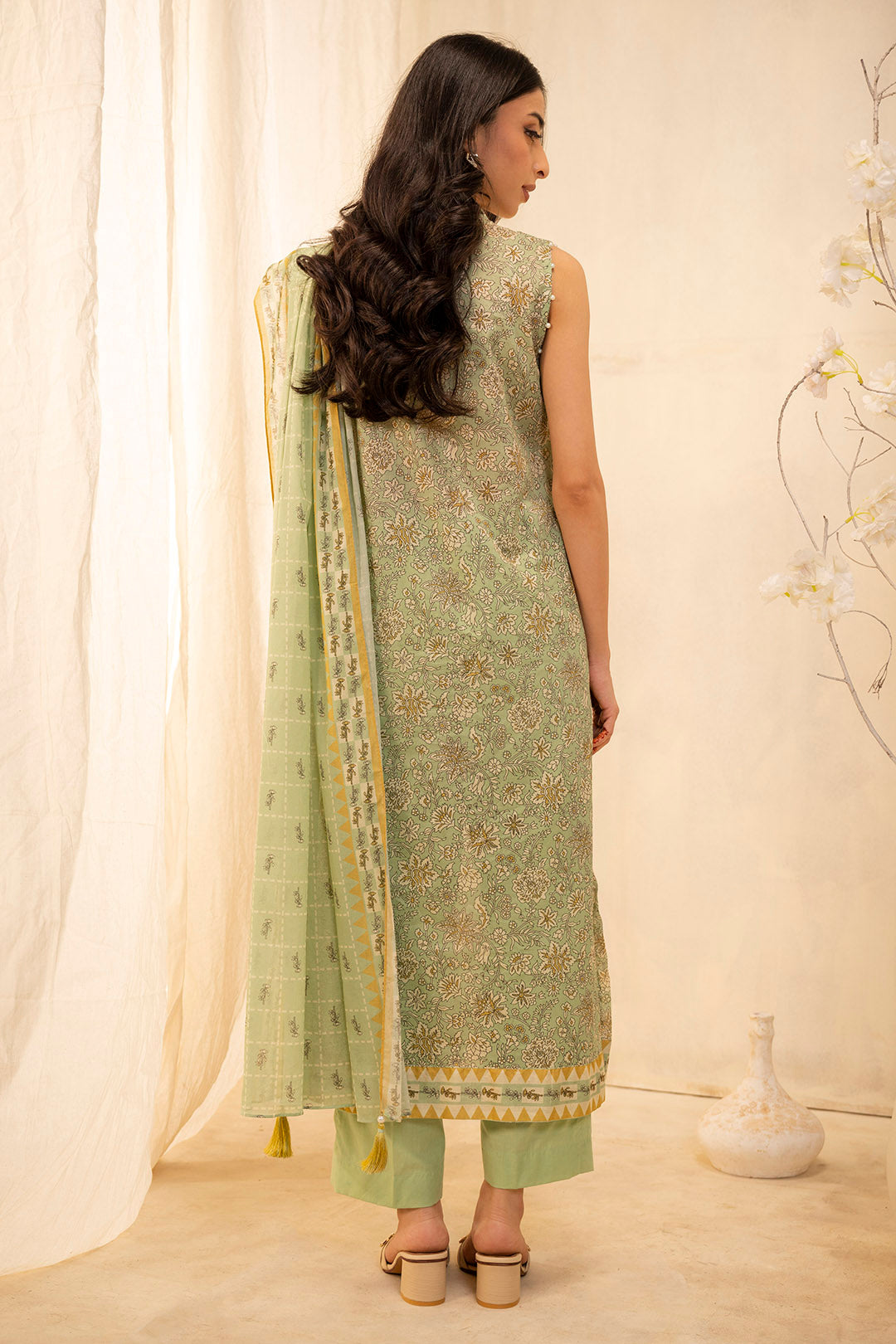 Zellbury | Unstitched 3 Piece Lawn | Shirt Shalwar Dupatta - 0027