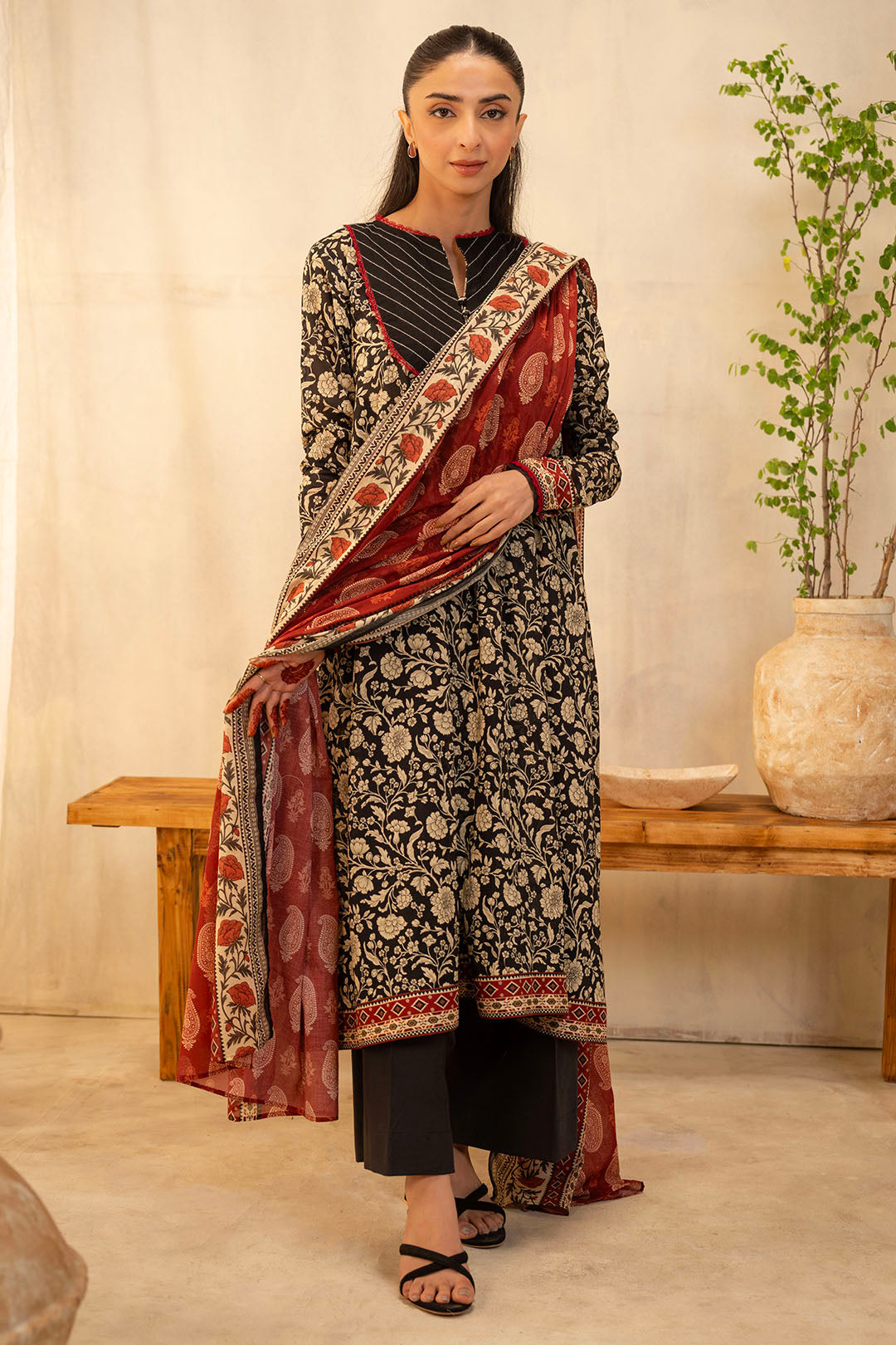Zellbury | Unstitched 3 Piece Lawn | Shirt Shalwar Dupatta - 0030