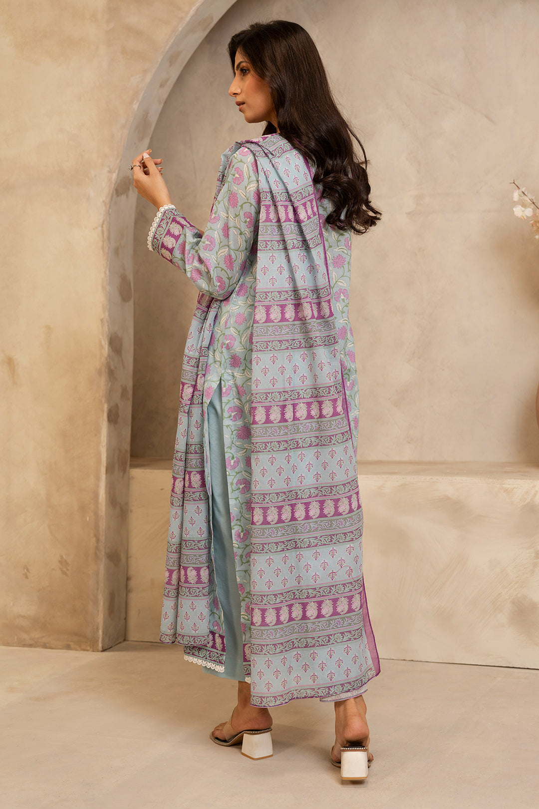Zellbury | Unstitched 3 Piece Lawn | Shirt Shalwar Dupatta - 0031