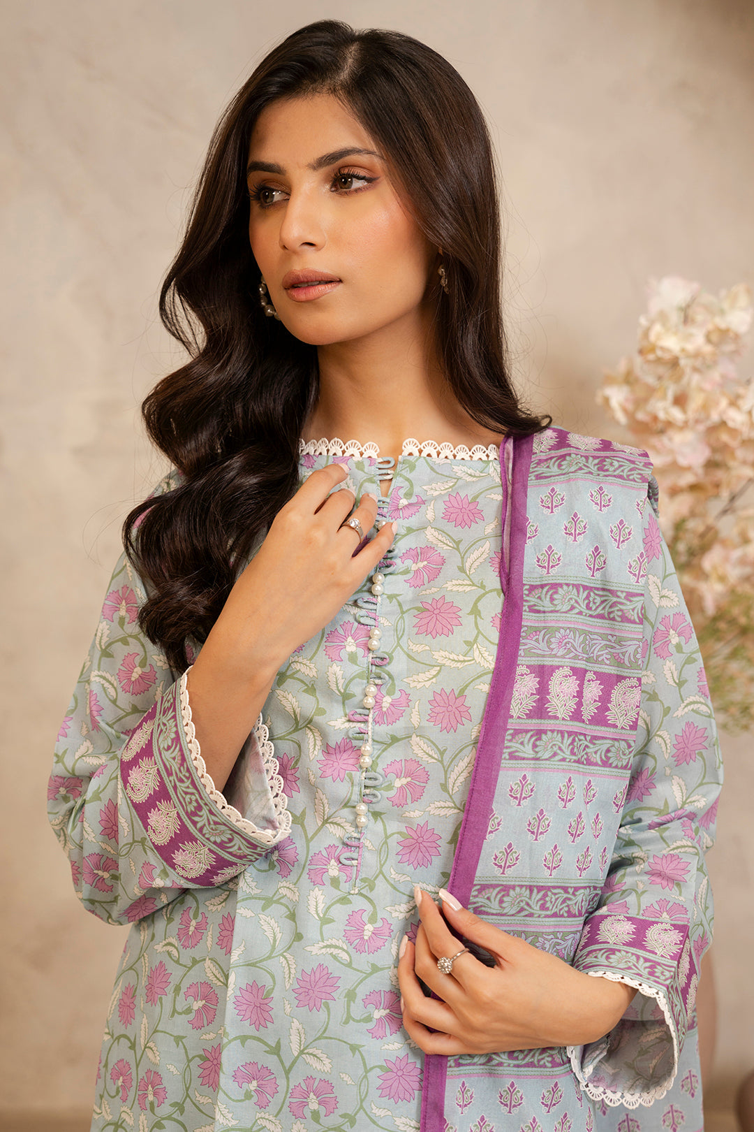 Zellbury | Unstitched 3 Piece Lawn | Shirt Shalwar Dupatta - 0031 Default Title