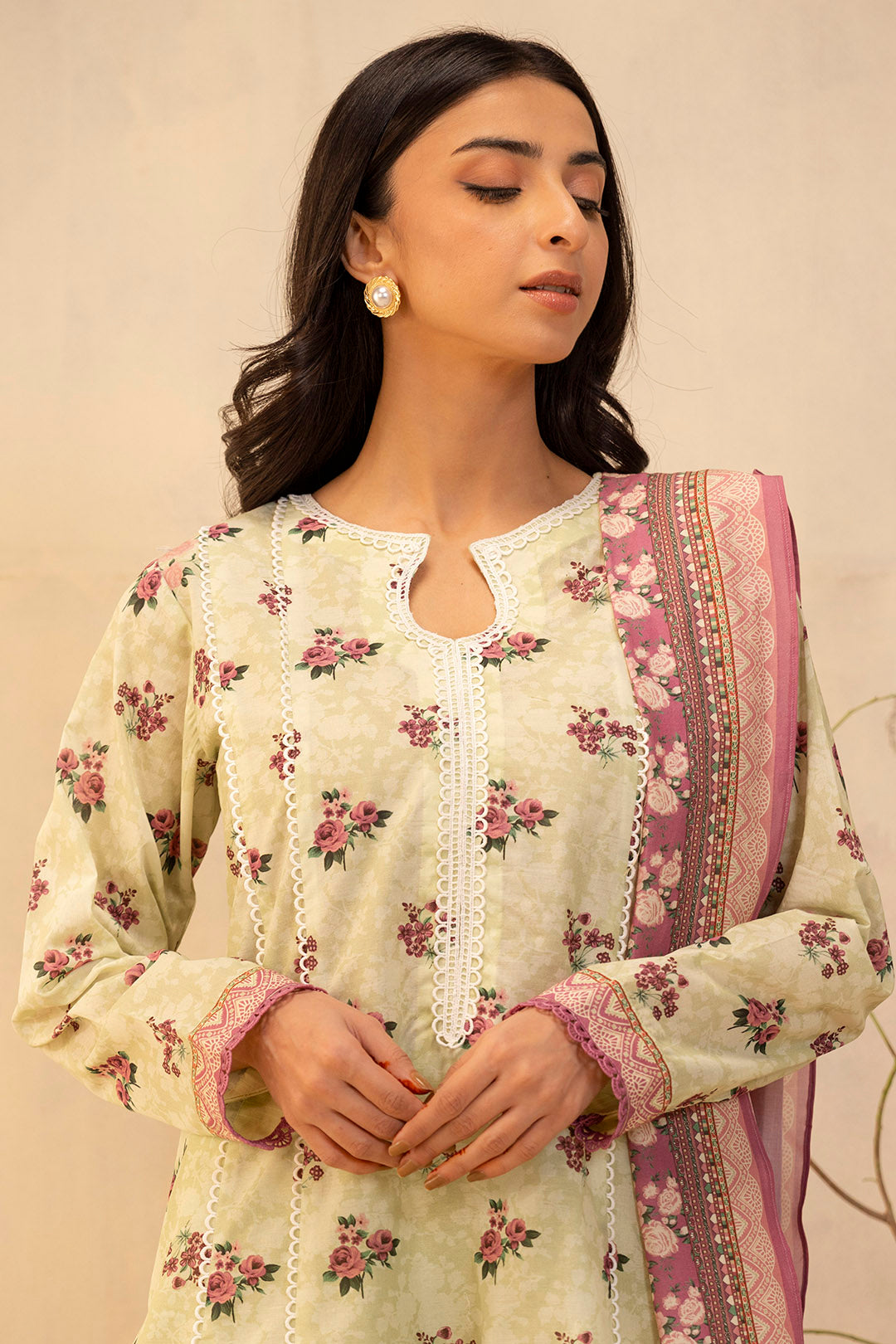 Zellbury | Unstitched 3 Piece Lawn | Shirt Shalwar Dupatta - 0039 Default Title