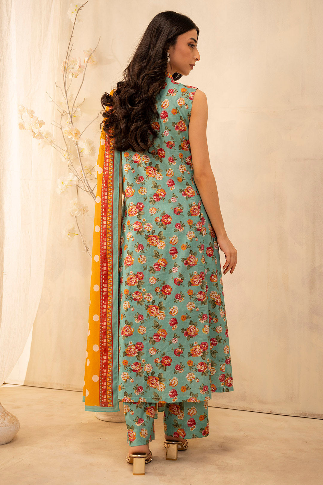 Zellbury | Unstitched 3 Piece Lawn | Shirt Shalwar Dupatta - 0052