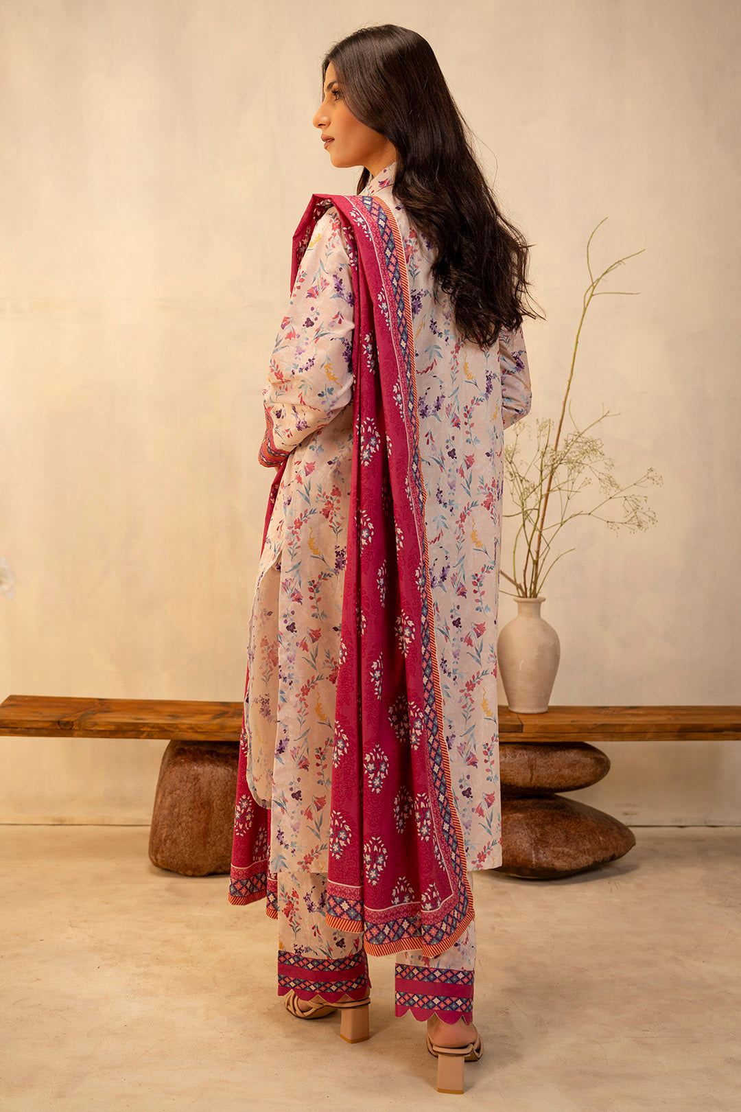 Zellbury | Unstitched 3 Piece Lawn | Shirt Shalwar Dupatta - 0054