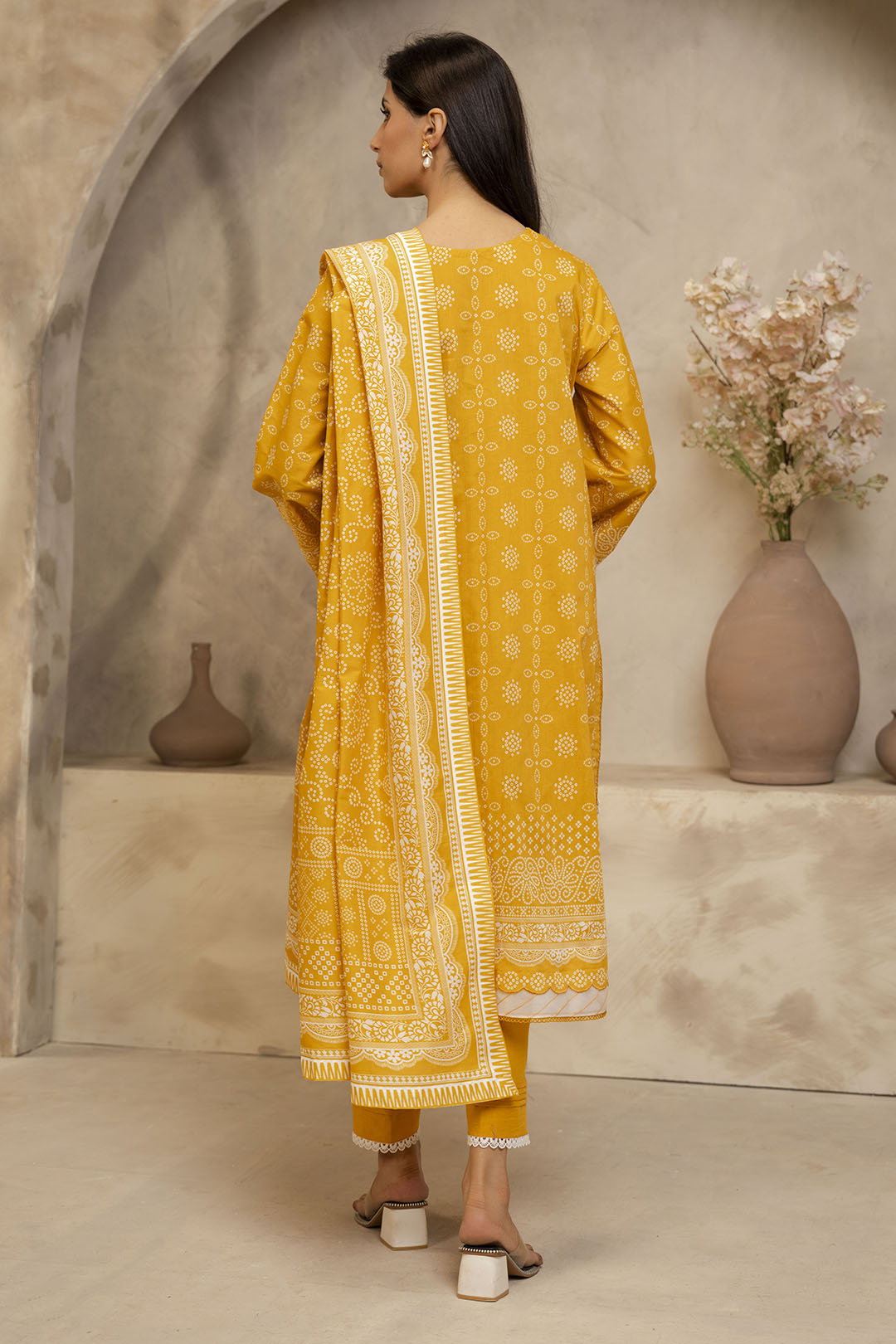Zellbury | Unstitched 3 Piece Lawn | Shirt Shalwar Dupatta - 0056