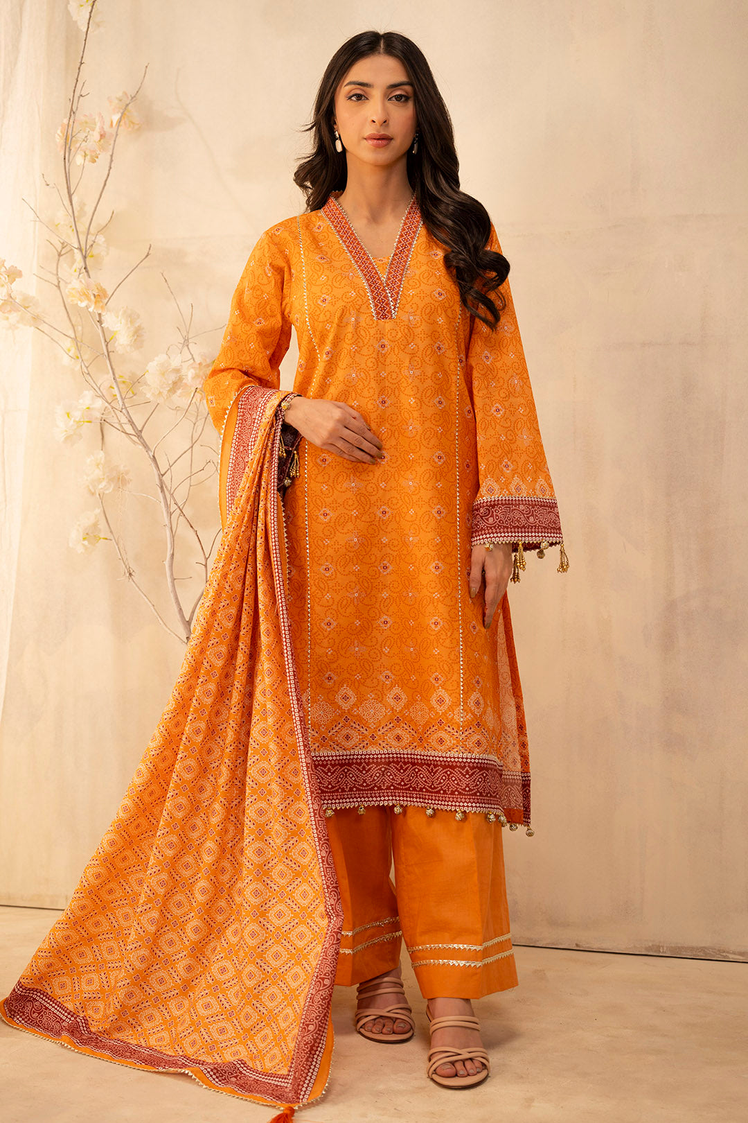 Zellbury | Unstitched 3 Piece Lawn | Shirt Shalwar Dupatta - 0115